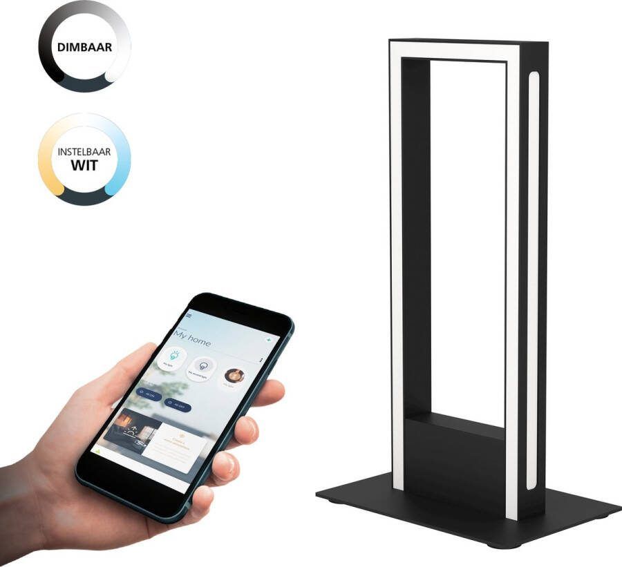 EGLO Connect .z Salvilanas-Z Tafellamp 42 5 cm Zwart Wit Instelbaar wit licht Dimbaar Zigbee