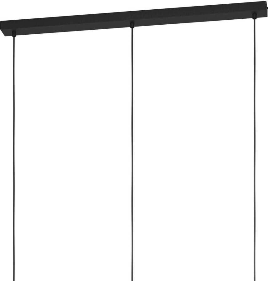 EGLO  Dellow hanglamp - E27 - 3 lichts - 88 cm - Zwart Geelkoper