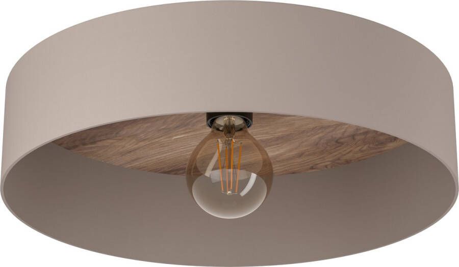 EGLO Duaia Plafondlamp E27 Ø 42 cm Taupe Hout Staal