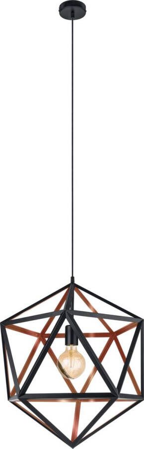 EGLO  Embleton 1 - Hanglamp - E27 - Ø 46 cm - Zwart Koper