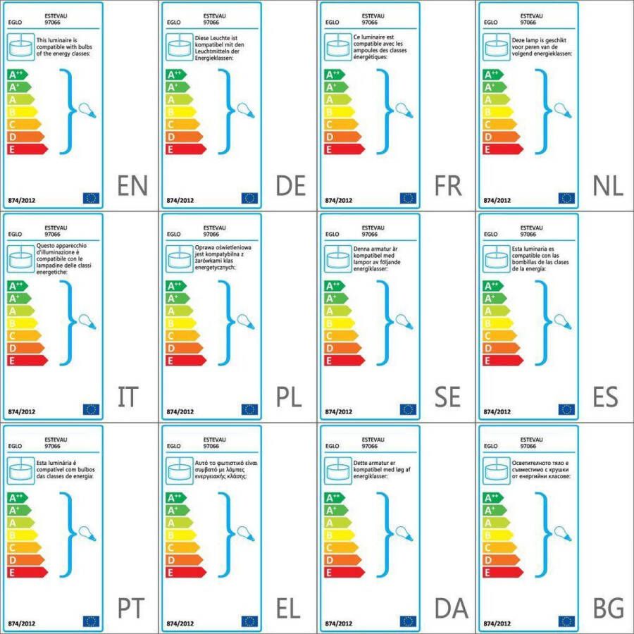 EGLO Hanglamp ESTEVAU Hanglamp dimbaar (1 stuk)