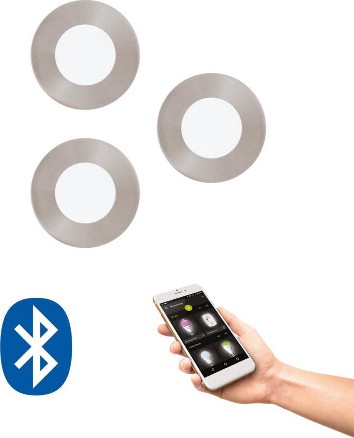 Eglo Fueva-C Smart lighting spot Nikkel Wit Bluetooth