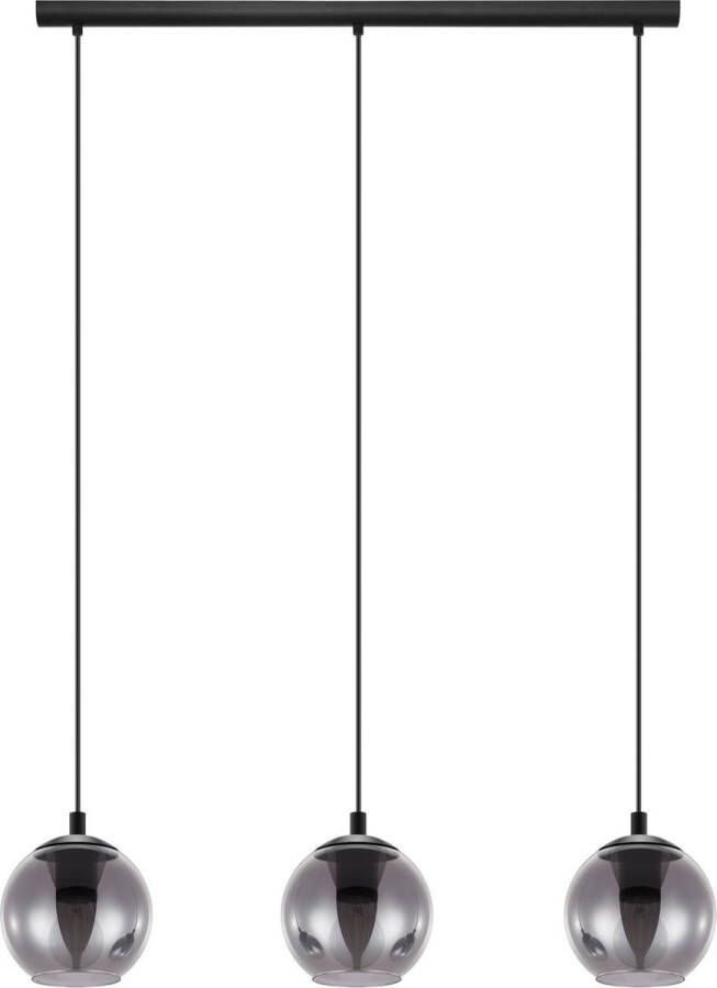 EGLO Ariscani Hanglamp E27 76 5 cm Zwart Rookglas