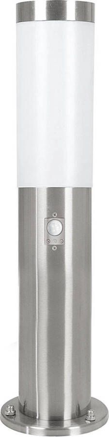 EGLO Sokkellamp HELSINKI LED padlamp buitenverlichting bewegingssensor IP44 roestvrij staal (1 stuk)