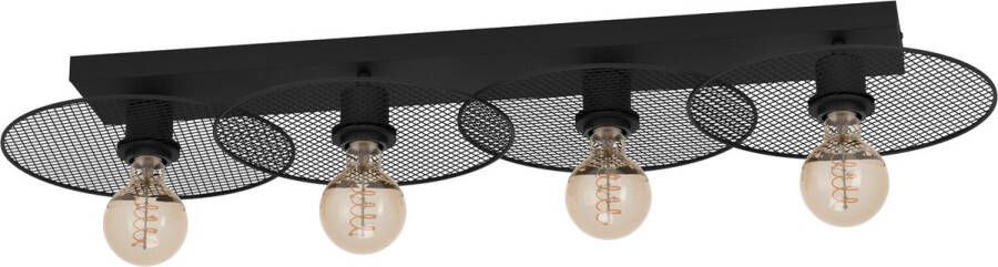 EGLO Ikeston Plafondlamp E27 95 cm Zwart Staal