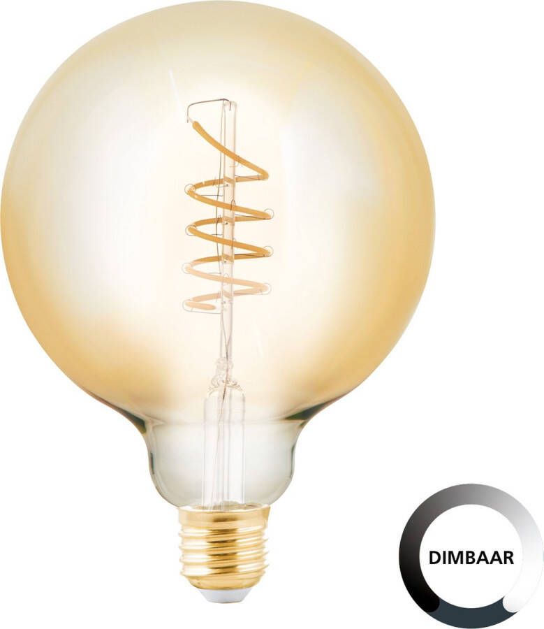 Eglo LED Lamp E27 Ø 12 5 cm G125 Amber 2200K Dimbaar