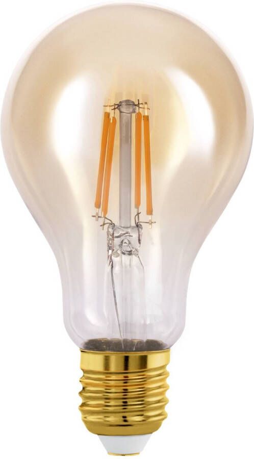 Eglo LED Lamp vintage look E27 Ø 7 5 cm E27 Amberkleurig