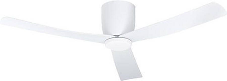 Lampidee Lerici Ventilator 3 bladen d:132 cm wit + LED dimbaar Modern 2 jaar garantie