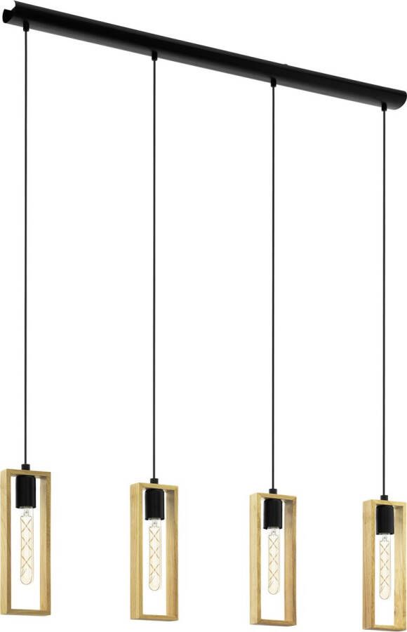 EGLO  Littleton Hanglamp - E27 - 116 cm - Zwart Bruin