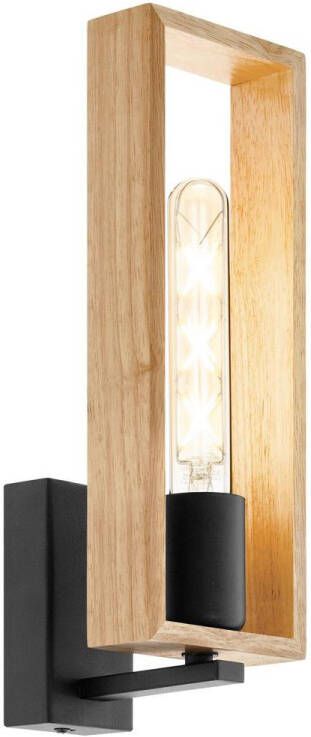 Eglo Littleton wandlamp 1-lichts E27 zwart hout