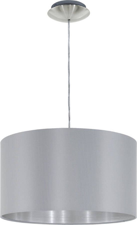 EGLO  Maserlo - Hanglamp - 1 Lichts - Ø38cm - Nikkel-Mat - Zilver