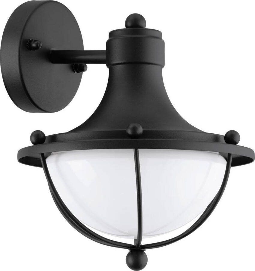 Eglo Monasterio Buitenverlichting IP44 Wandlamp 1 Lichts Zwart Wit