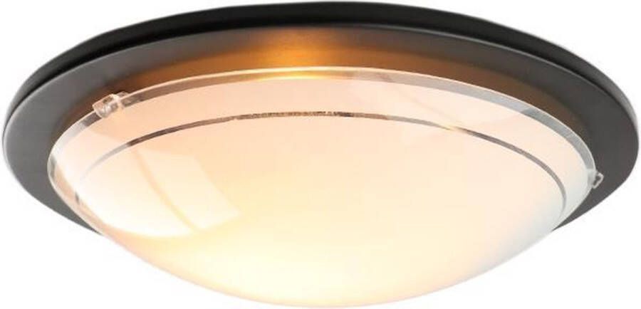 Eglo Planet 1 Plafond- en Wandlamp E27 Ø 29 cm Zwart Wit