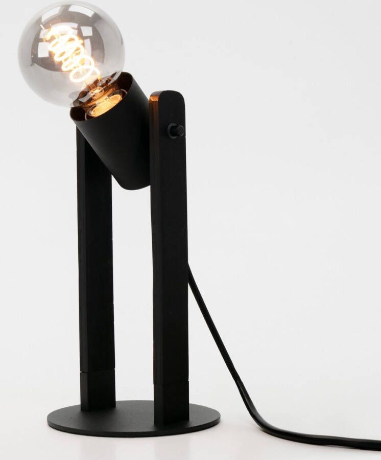 EGLO Plimsoll Tafellamp E27 25 5 cm Zwart Staal Hout