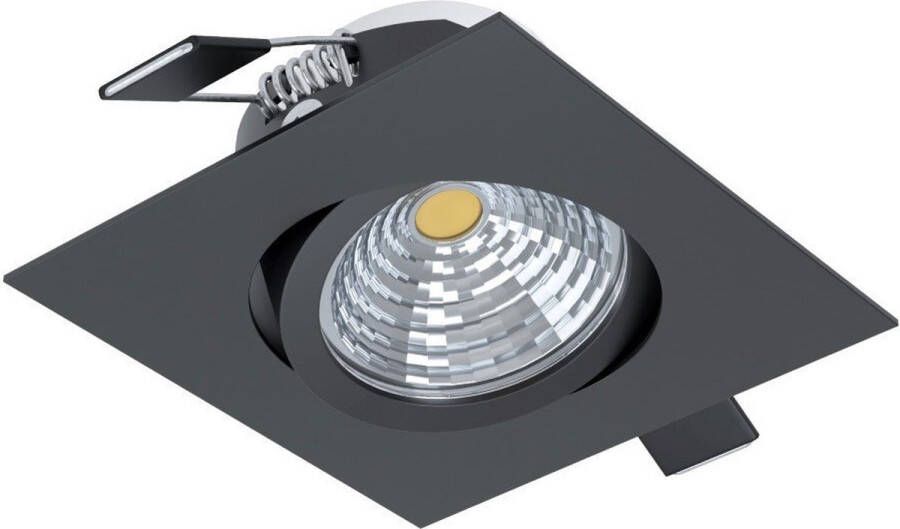 Eglo Richtbare led spot Saliceto vierkant 6w 2700K zwart