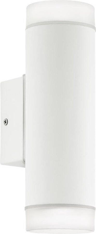 Eglo Riga-LED Buitenverlichting IP44 Wandlamp 2 Lichts Wit Gesatineerd