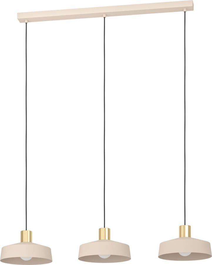 Eglo Valdiola Hanglamp E27 93 cm Beige Goud Zand Staal