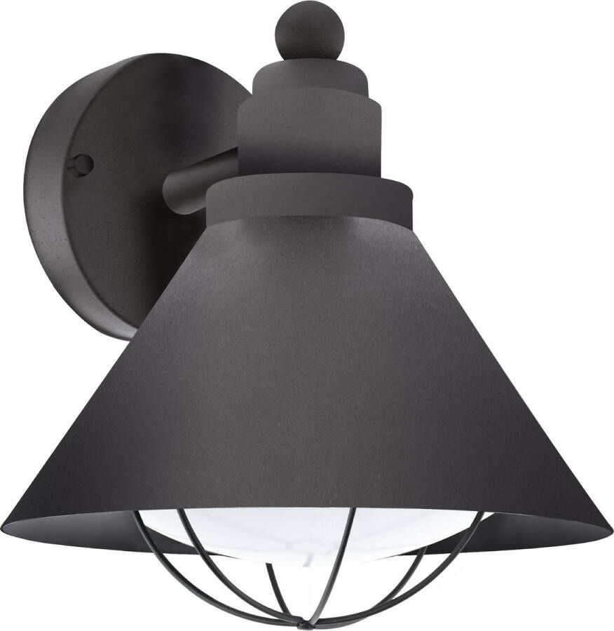 Eglo Vintage Barrosela Buitenverlichting Wandlamp 1 Lichts Zwart