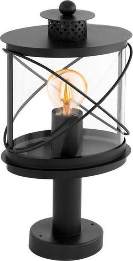 Eglo Vintage Hilburn Buitenverlichting Sokkellamp 1 Lichts Zwart