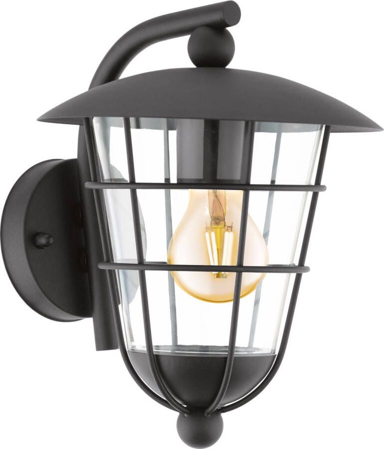 EGLO  Vintage Pulfero - Buitenverlichting - Wandlamp - 1 Lichts - Zwart