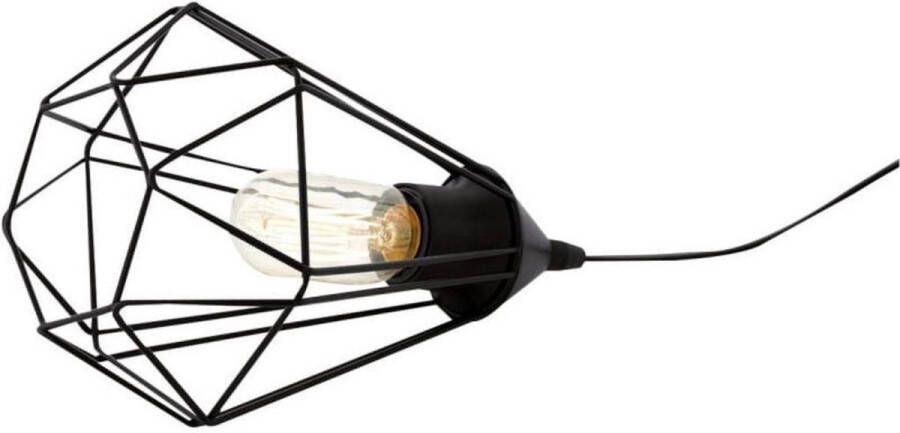 Eglo Vintage Tarbes Tafellamp Draadlamp 1 Lichts �175mm. Zwart