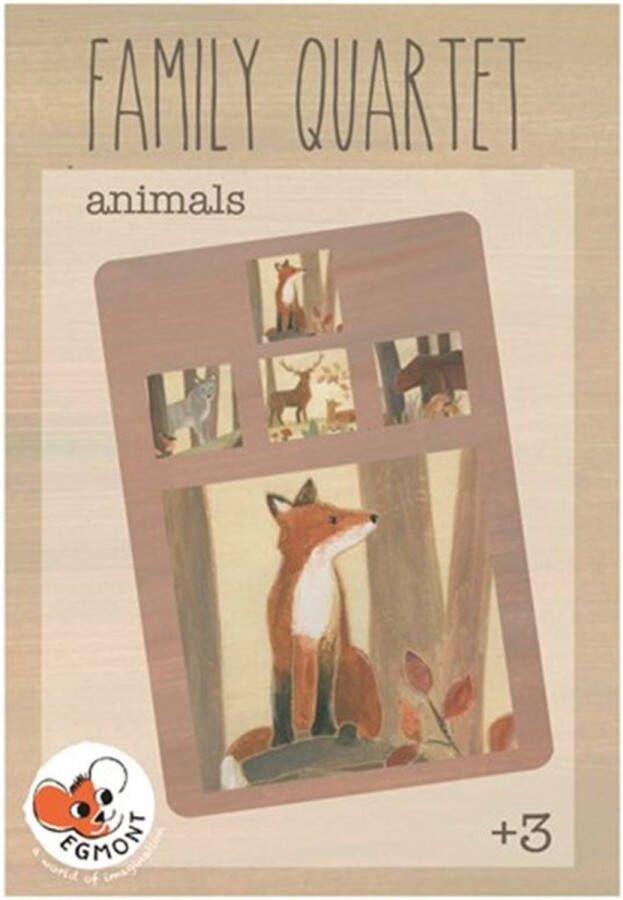 Egmont Toys Familie Kwartet Dieren 10x14x3 cm