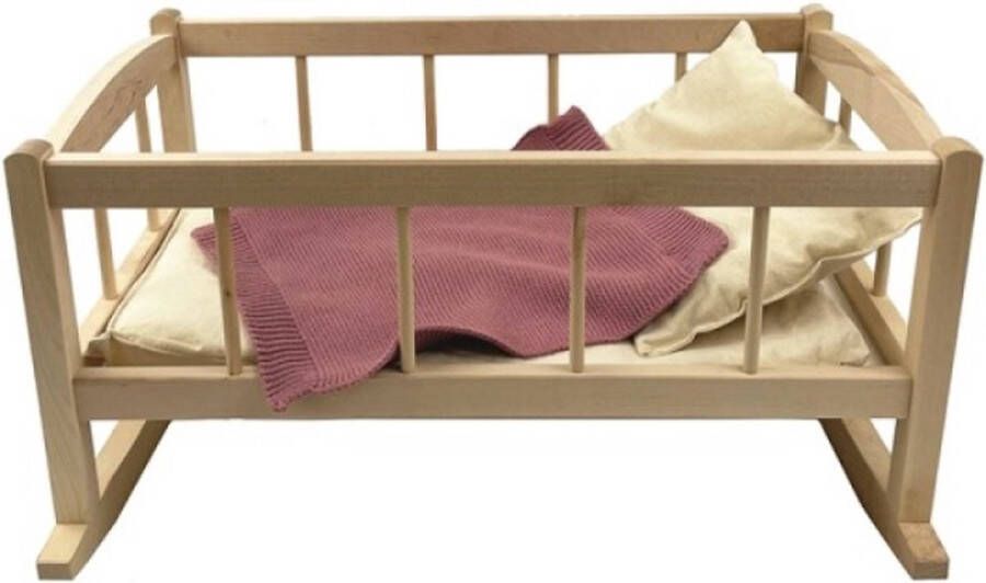 Egmont Toys Houten Wieg met Deken Kussen & Matras