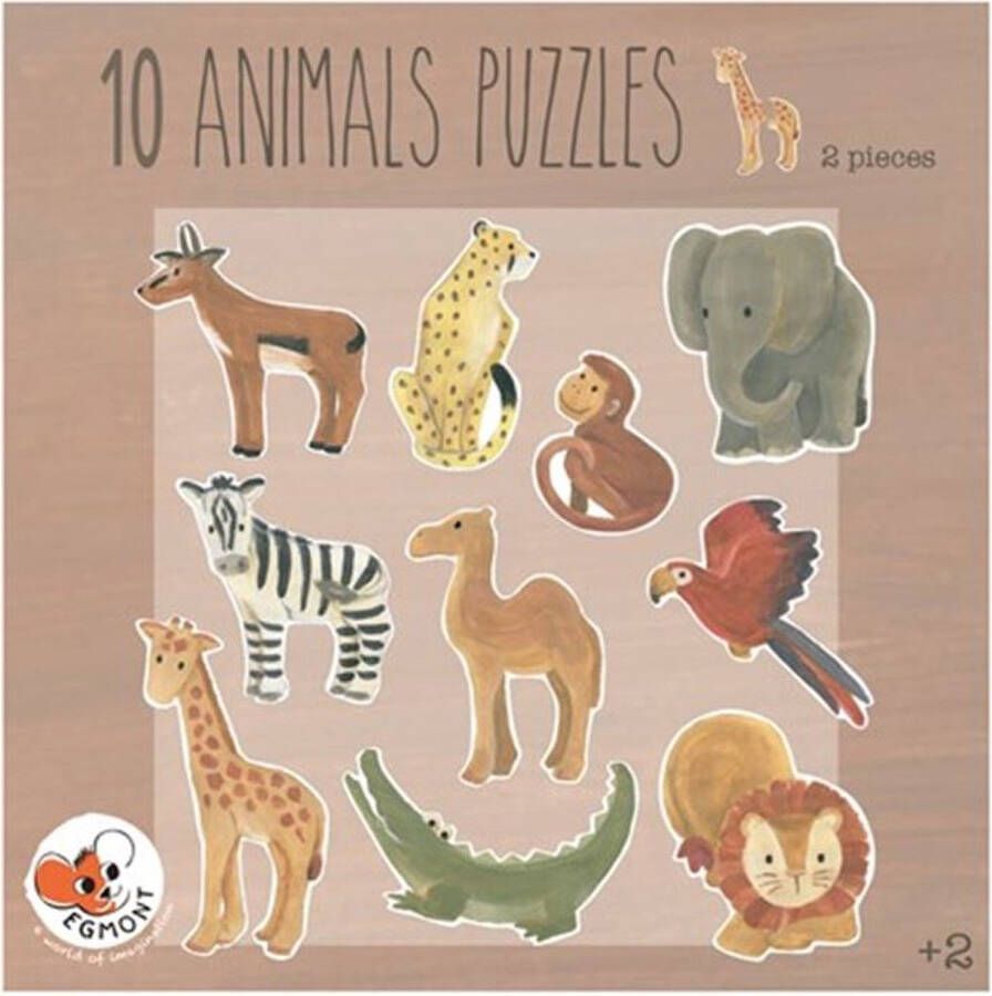 Egmont Toys Puzzel 10 Dieren 25x25x5 cm