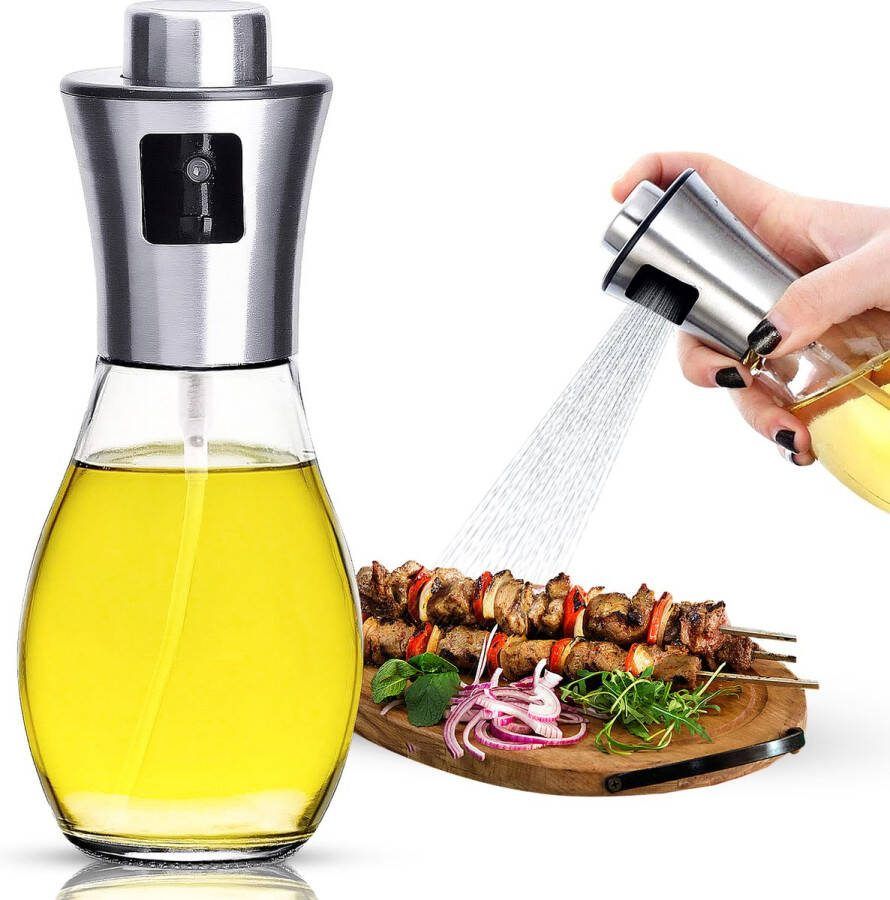 EGoods Olijfolie sprayer Keukengerei Olie en azijnstel Olie Diffuser Oliesprayer Olijfolie Verstuiver Fles voor Keuken Azijnspray Olie Pomp Bakspray RVS Navulbaar