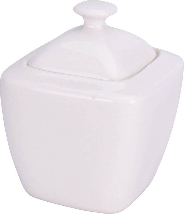 EH Excellent Houseware Porseleinen suikerpot 320 ml wit
