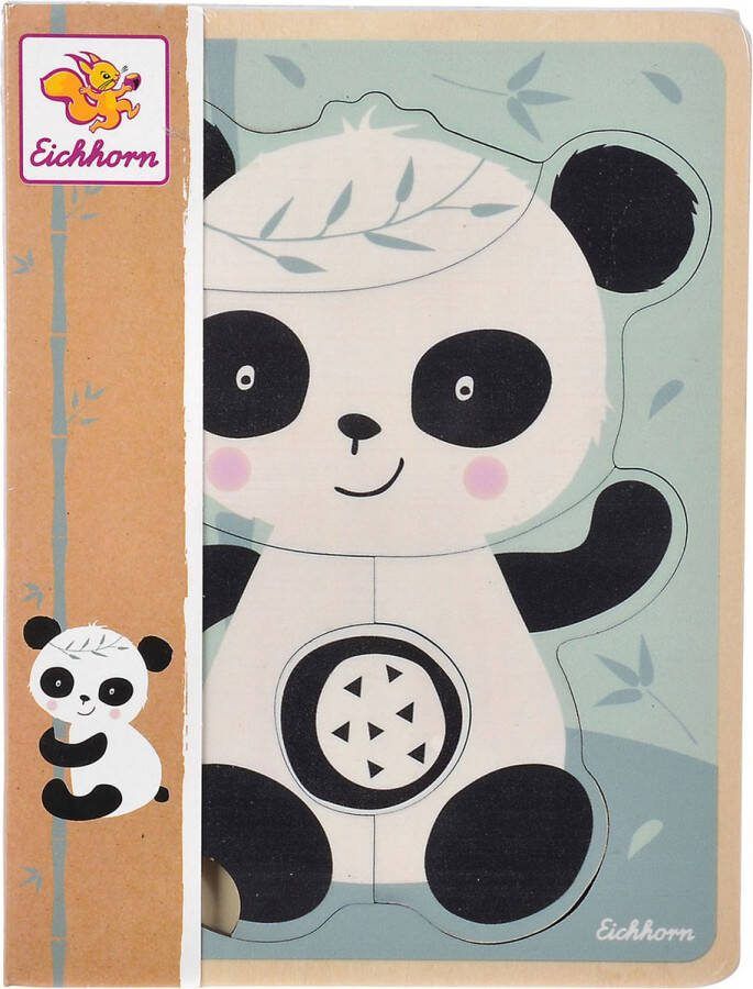 Eichhorn Houten Kinderpuzzel Panda 6 Onderdelen
