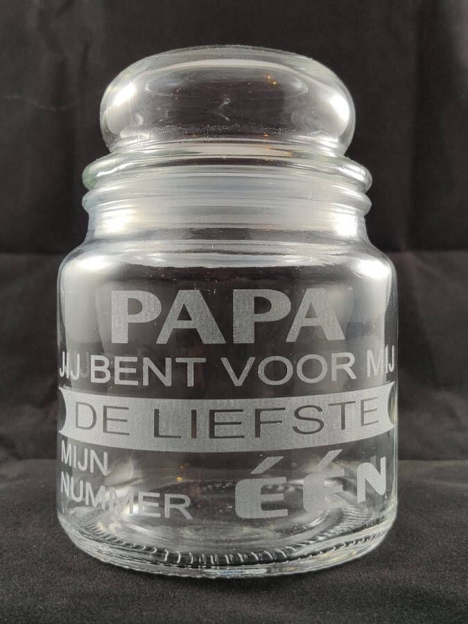 Eigen label Retro Snoeppot 500 ML PAPA de liefste SWS