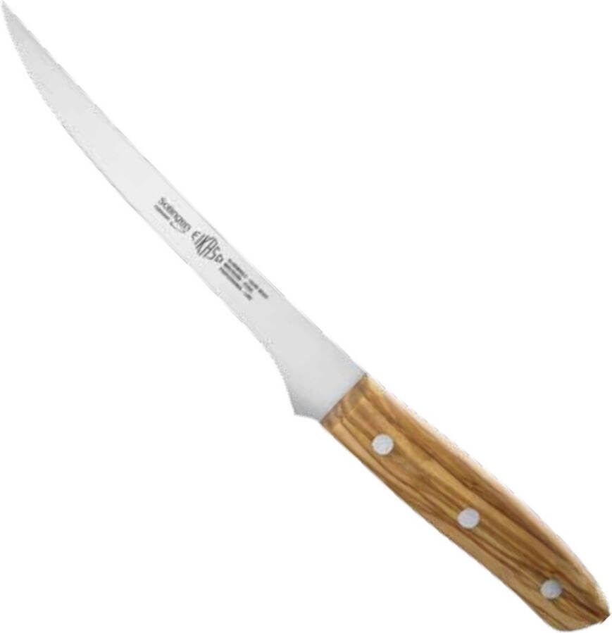Eikaso Solingen 16 cm Fileermes met Semi-flexibel Lemmet en Olijfhouten Handvat