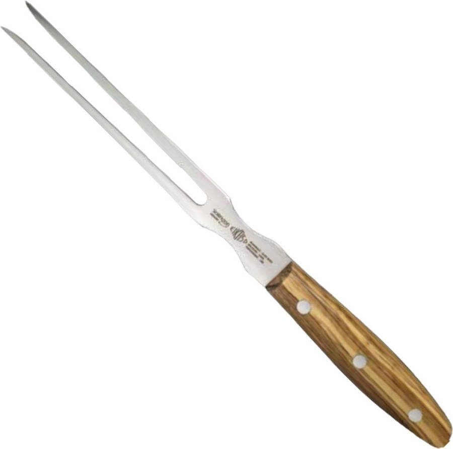 Eikaso Solingen 18 cm Vleesvork met Olijfhouten Handvat Semi-flexibel Molybdeenstaal