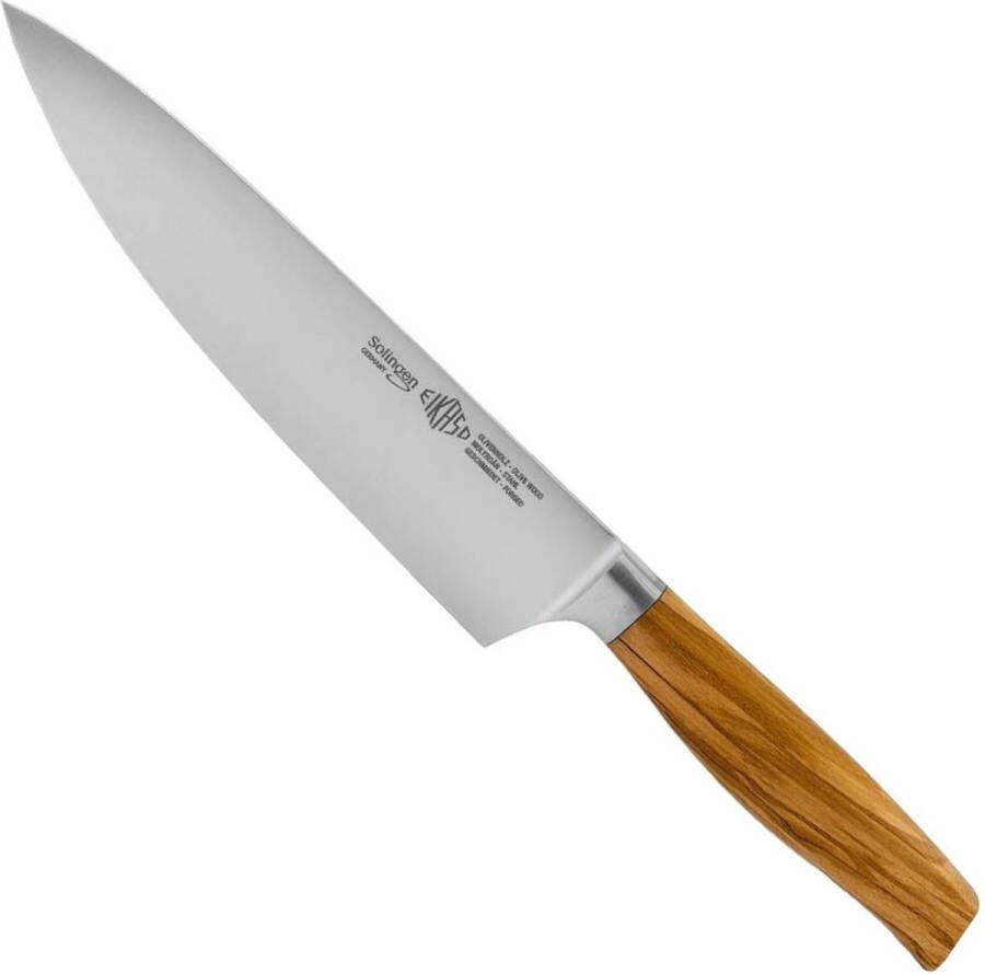 Eikaso Solingen Gesmeed Koksmes 18 cm met Olijfhouten Handvat Solingen Kwaliteit