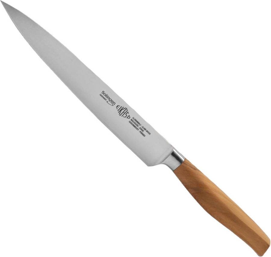 Eikaso Solingen Gesmeed Vleesmes 16 cm Olijfhouten Handvat Solingen Kwaliteit