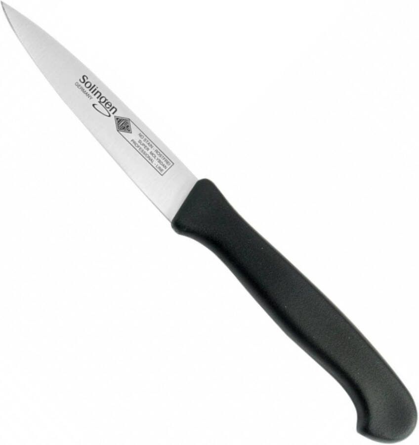 Eikaso Solingen Officemes met Middenspits Lemmet 10 cm Glad Ergonomisch Zwart Heft