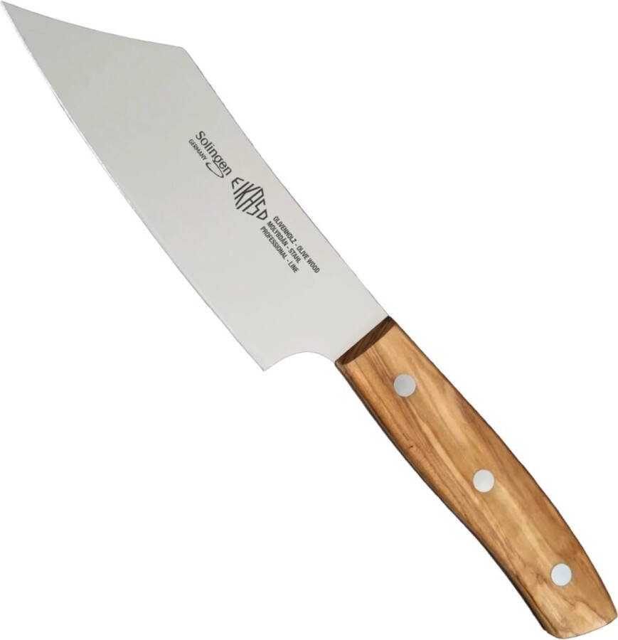 Eikaso Solingen Professioneel Koksmes 15 cm G-Line Olijfhouten Handvat Molybdeenstaal