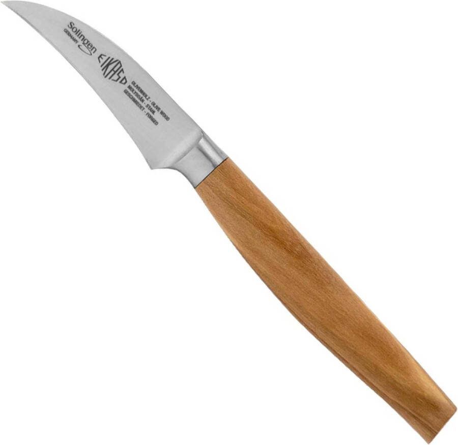 Eikaso Solingen Schilmes 7 cm Precisie en Comfort met Olijfhouten Handvat