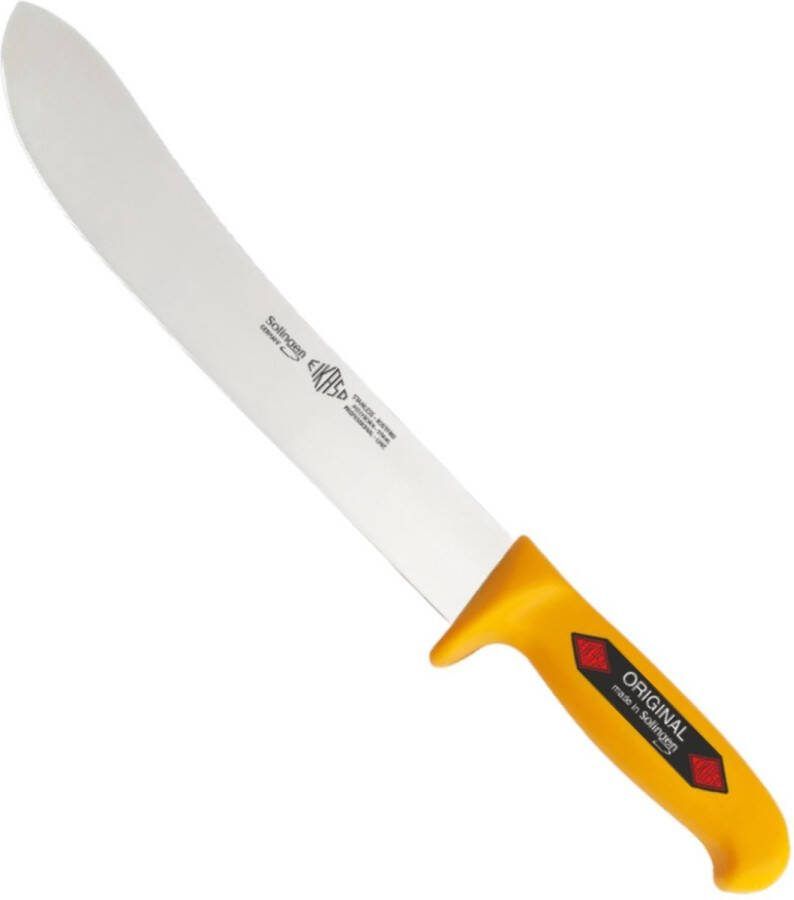 Eikaso Solingen Slagersmes met Bull Nose 21 cm Lemmet Stijf Geel Profitect Heft