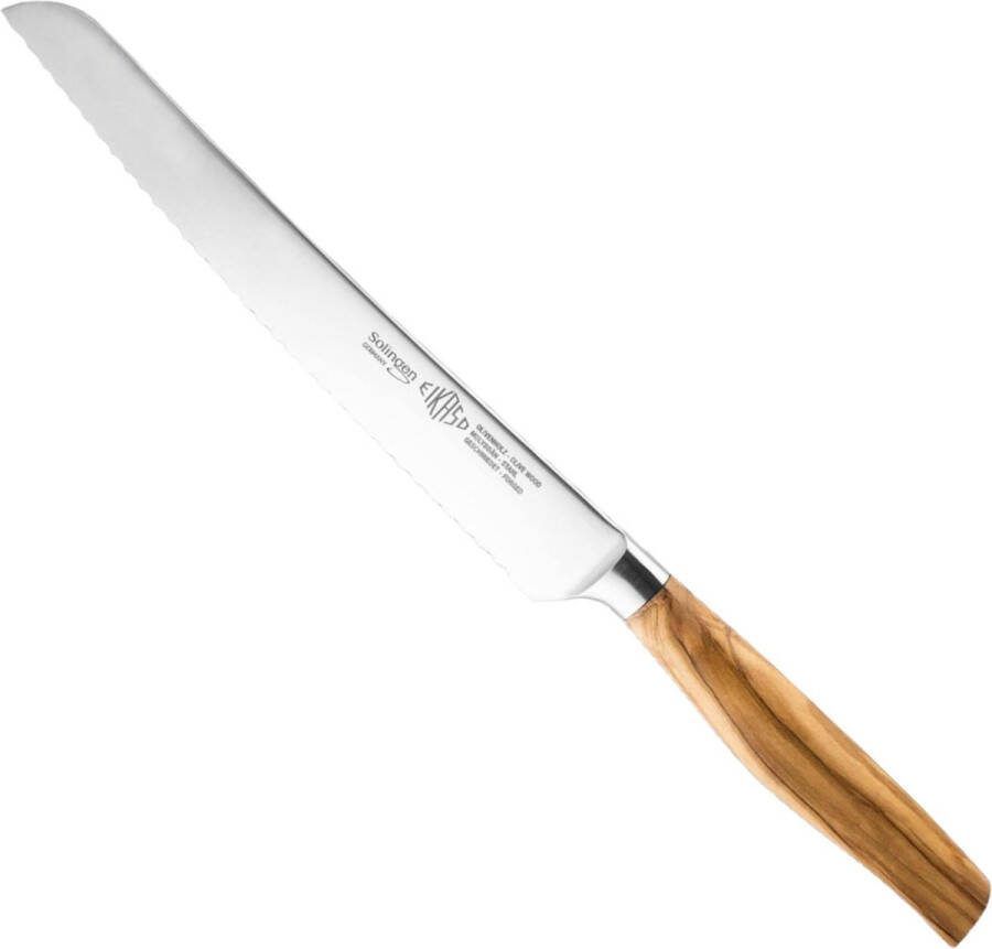 Eikaso Solingen Traditioneel Gesmeed Broodmes 22 cm Olijfhouten Handvat