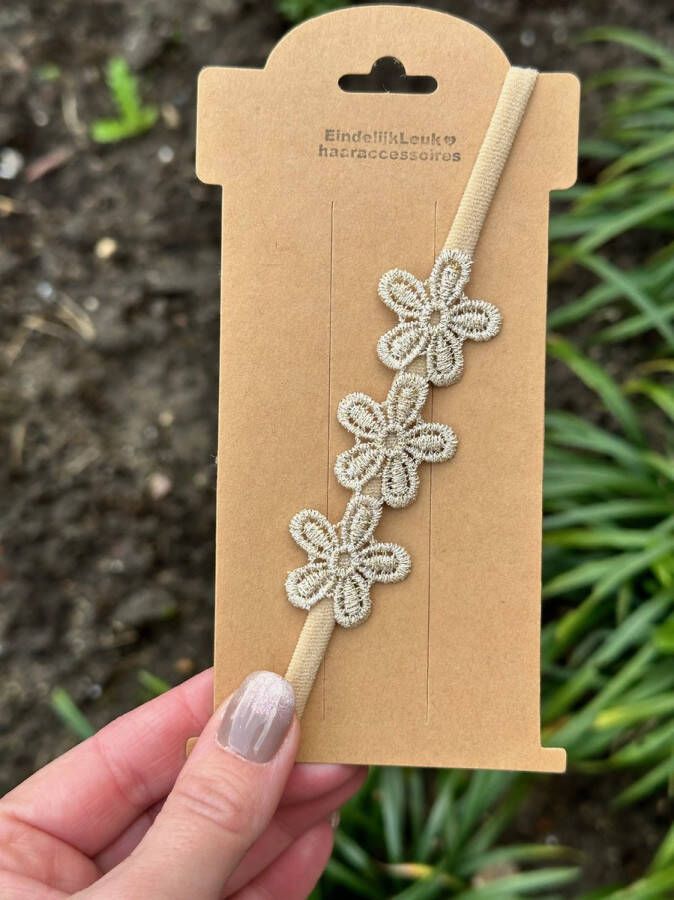EindelijkLeuk Elastisch haarbandje – New born haarbandje Haarband Meisjes haarband – Baby haarbandjes Haaraccessoires voor meisjes Handmade Kraamcadeau Bruiloft Kraamcadeautje Cadeautje