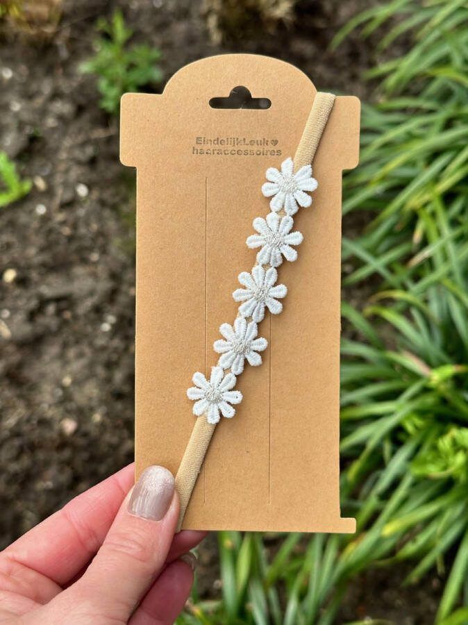 EindelijkLeuk Elastisch haarbandje – New born haarbandje Haarband Meisjes haarband – Baby haarbandjes Haaraccessoires voor meisjes Handmade Kraamcadeau Bruiloft Kraamcadeautje Cadeautje