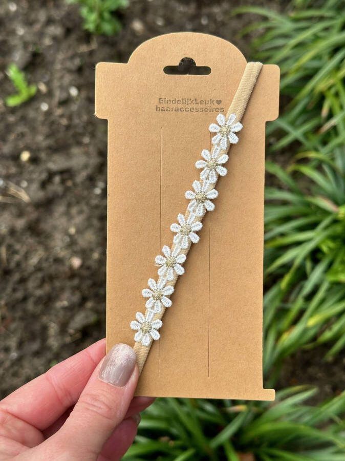 EindelijkLeuk Elastisch haarbandje – New born haarbandje Haarband Meisjes haarband – Baby haarbandjes Haaraccessoires voor meisjes Handmade Kraamcadeau Bruiloft Kraamcadeautje Cadeautje