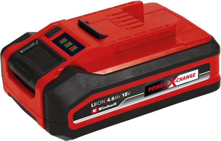 Einhell 18 V 4.0Ah Power X-Change PLUS (18 V accu universeel toepasbaar voor alle PXC-machines zonder zelfontlading 3-traps LED-controle laadstatus aangepaste laadcyclus zonder lader)