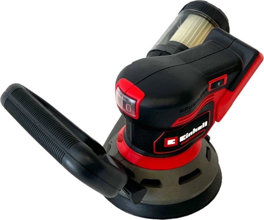 Einhell Accu Excentrische Schuurmachine TP-RS 18 32 Li BL Solo Power X-Change 18 V Li-ion Schuuroppervlak: Ø 125 mm Incl. 3 x schuurpapier Excl. Accu en lader