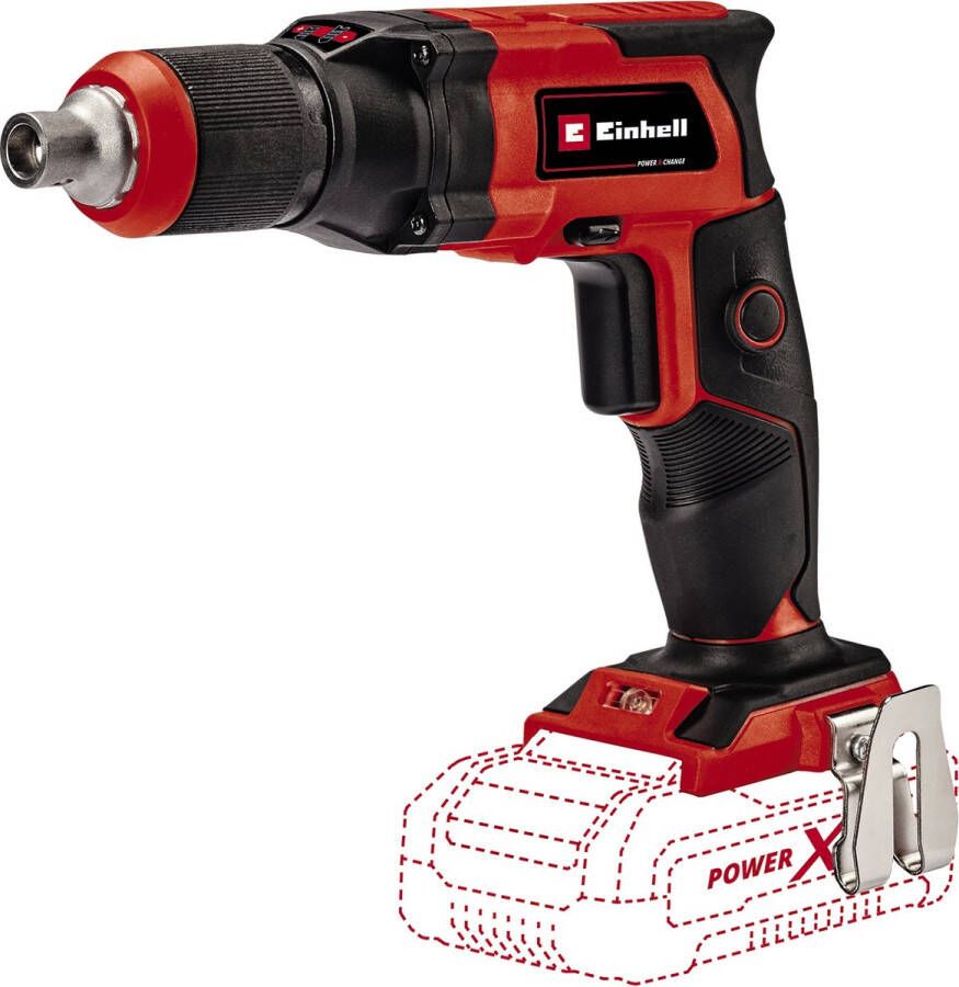 Einhell Accu Gipsplaat schroevendraaier TE-DY 18 Li-Solo Power X-Change (Li-Ion 18 V 4000 rpm diepteaanslag continue werking incl. koffer E-Box S35 zonder accu en lader)