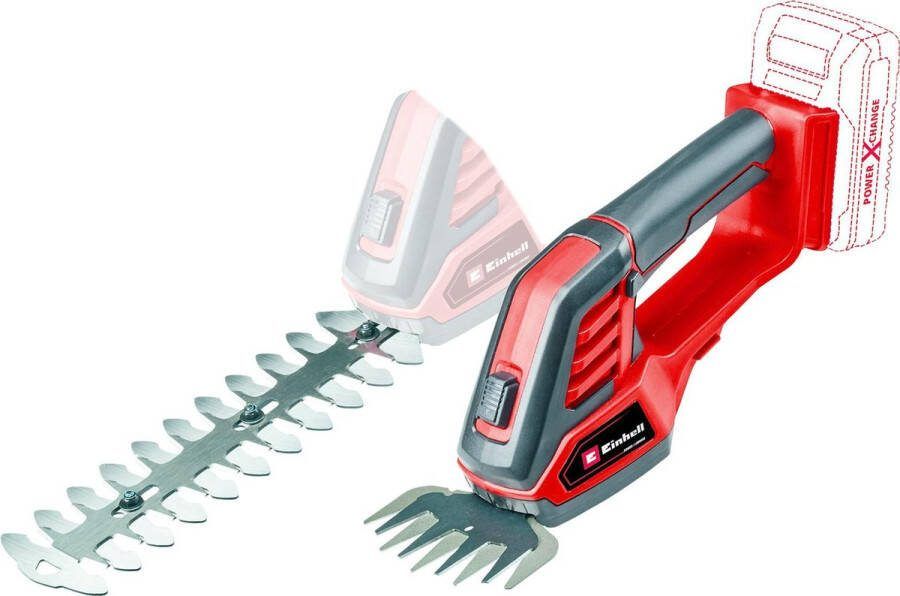 Einhell Accu Gras- Heggenschaar GE-CG 18 100 Li-Solo Power X-Change (Li-Ion 18 V maaibreedte grasschaarmes 100 mm maaibreedte heggenschaarmes 200 mm zonder accu en oplader)
