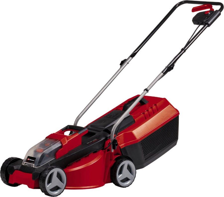 Einhell Accu Grasmaaier GE-CM 18 30 Li Kit Power X-Change 18 V Li-Ion Maaibreedte: 30 cm Aanbevolen gazonoppervlakte: tot 150 m² 25 L opvangzak Maaihoogte: 30-70 mm Incl. 3.0 Ah Accu en lader