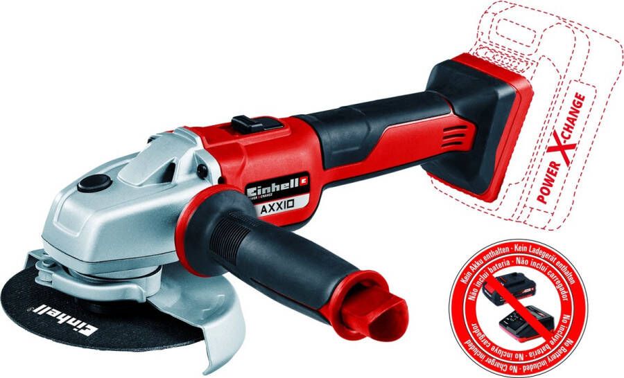 Einhell Accu Haakse Slijper AXXIO 18 125 BL Li Solo Power X-Change 18 V Li-Ion Koolborstelloze motor Ø125 mm 8.500 t min Max. Snijdiepte: 33 mm Softstart Excl. Accu Lader en Slijpschijf